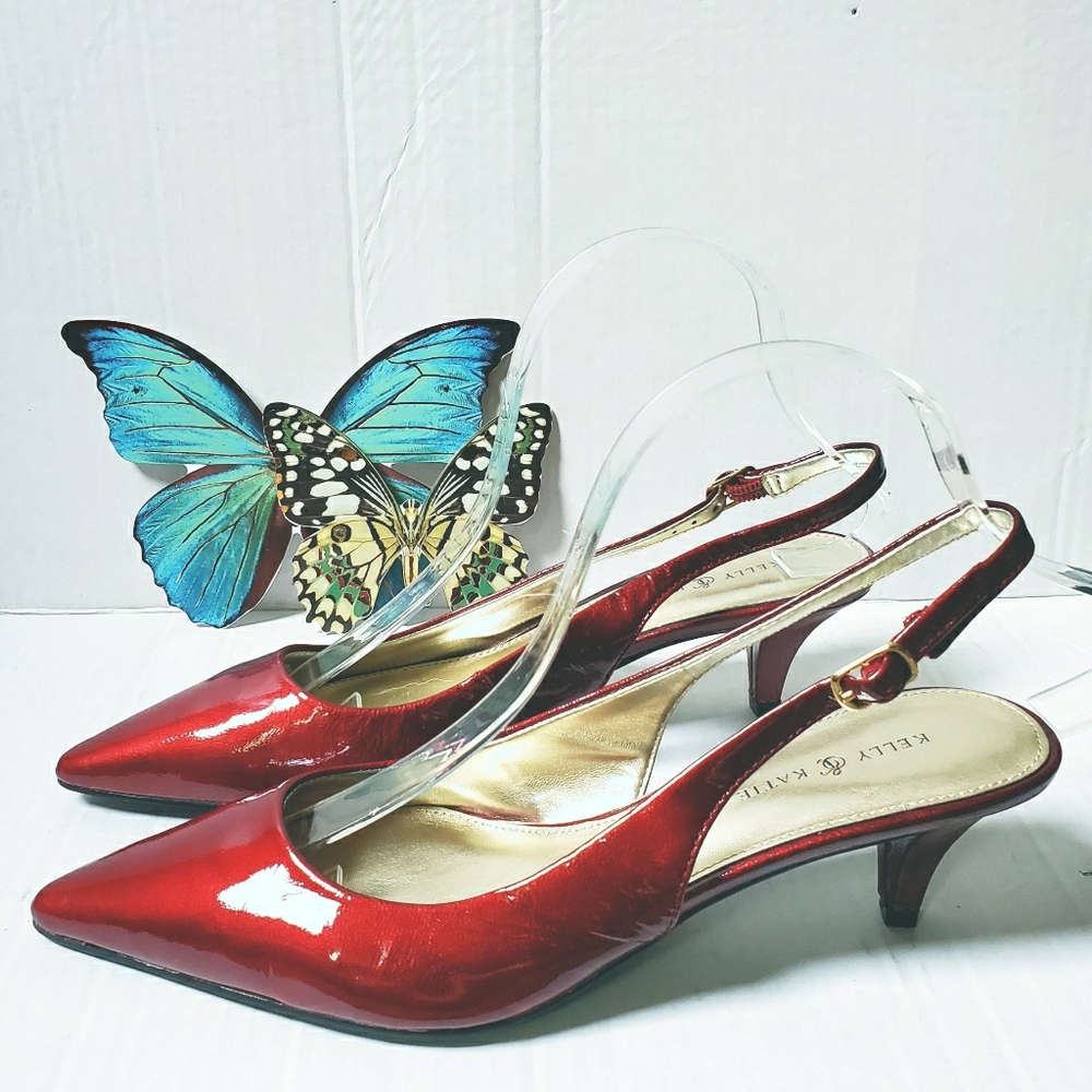 Kelly & Katie Red Patent Leather Pumps Sz 8